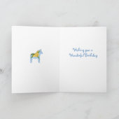 Daffodil Horse Birthday Kaart (Binnen)