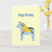 Daffodil Horse Birthday Kaart (Gele Bloem)