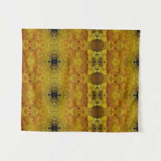 Daffodil Ikat Pouf Wandkleed (Voorkant (horizontaal))