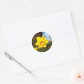 Daffodil in het Park Ronde Sticker (Envelop)