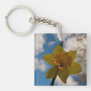 Daffodil in het voorjaar sleutelhanger