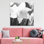 Daffodil in zwart-wit canvas afdruk (Insitu (Woonkamer))