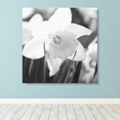 Daffodil in zwart-wit canvas afdruk (Insitu (Houten vloer))