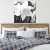Daffodil in zwart-wit canvas afdruk (Insitu (Slaapkamer))