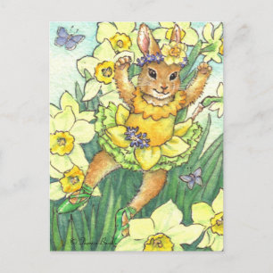Daffodil Jonquil Ballerina Bunny Briefkaart