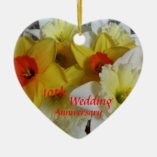 Daffodil Jubileum Keepomwille Keramisch Ornament (Voorkant)