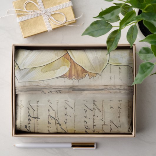 Daffodil Junk Journal Pagina's Decoupage Tissuepapier (Geschenk)