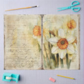 Daffodil Junk Journal Pagina's Decoupage Tissuepapier (Craft)
