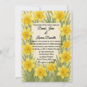 Daffodil Kiss foto bruiloft uitnodiging (Voorkant)