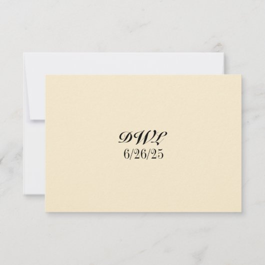 Daffodil Kiss QR Code RSVP Card (Achterkant)