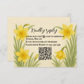 Daffodil Kiss QR Code RSVP Card (Voorkant / Achterkant)