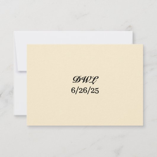 Daffodil Kiss RSVP Card (Achterkant)