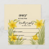 Daffodil Kiss RSVP Card (Voorkant / Achterkant)
