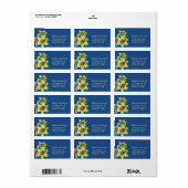 Daffodil kunst schilderij retour adres labels (Full Sheet)