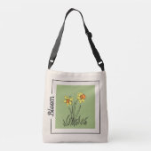 Daffodil Kunst Schoudertasje Crossbody Tas (Achterkant)