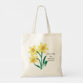 Daffodil March Birth Month Flower Bag Tote Bag (Achterkant)