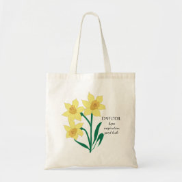 Daffodil March Birth Month Flower Bag Tote Bag
