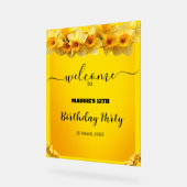 Daffodil March Geboortebloem Verjaardag Acryl Bord (Hoek)