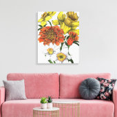 Daffodil, Marigold en Narcissus kleurencanvas Canvas Afdruk (Insitu (Woonkamer))