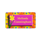 Daffodil - Meisjes schoolnaam label (Voorkant)