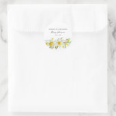 Daffodil Memorial Funeral Classic Ronde Sticker (Tas)