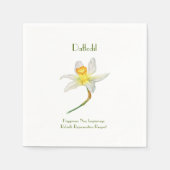 Daffodil met bloembetekenis botanische waterverf servet (Voorkant)
