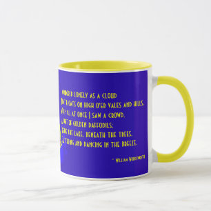 Daffodil met William Wordsworth Poem Ceramic Mok