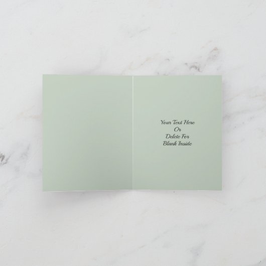 Daffodil Monogram Initiaal A Kaart (Binnen)