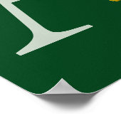 Daffodil Monogram Initiaal A Poster (Hoek)