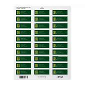 Daffodil Monogram Initiaal B Jouw naam Adres Etiket (Full Sheet)