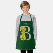 Daffodil Monogram Initiaal B Jouw naam Schort (Gedragen)