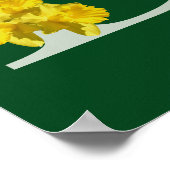 Daffodil Monogram Initiaal D Poster (Hoek)