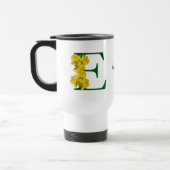 Daffodil Monogram Initiaal E Naam Reisbeker (Links)