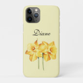 Daffodil monogrammed iPhone case (Achterkant)