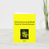 Daffodil Note Card Feestdagen Kaart (Achterkant)