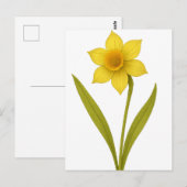 Daffodil - Ongeëvenaarde liefde, zon Briefkaart (Voorkant / Achterkant)