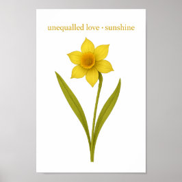 Daffodil - Ongeëvenaarde liefde, zon Poster