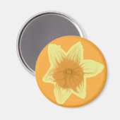Daffodil-Oranje Button Magneet (Voorkant / Achterkant)