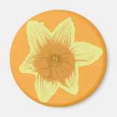 Daffodil-Oranje Button Magneet (Voorkant)