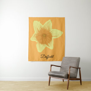 Daffodil Oranje geel narcis tapijt Wandkleed