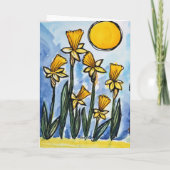 Daffodil Oranje kattennarcissen Kaart (Achterkant)