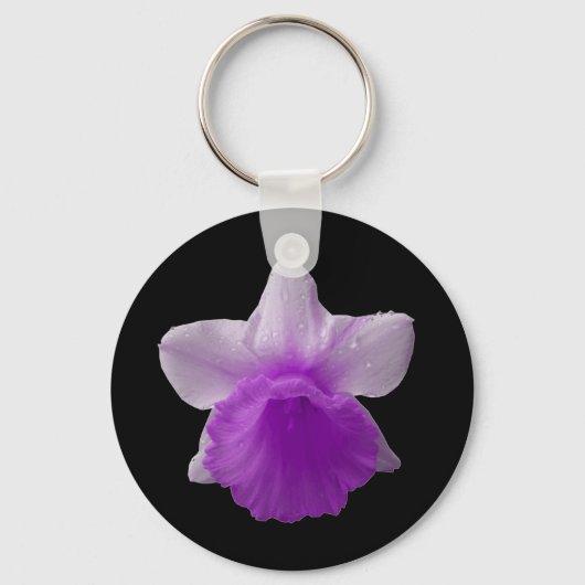 Daffodil Paarse Sleutelhanger (Voorkant)
