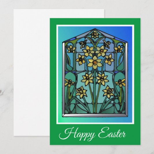 Daffodil Paaskaart Feestdagenkaart (Voorkant / Achterkant)