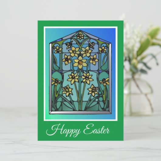 Daffodil Paaskaart Feestdagenkaart (Staand voorkant)