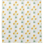 Daffodil Painting Spring Flower Pattern Douchegordijn (Voorkant)