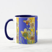 Daffodil Painting Waterverf Geel Blauw Mok (Links)