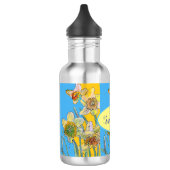 Daffodil Painting Waterverf Geel Blauw Waterfles (Links)