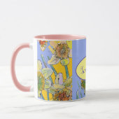 Daffodil Painting Waterverf Geel Paars floreel Mok (Links)
