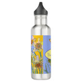 Daffodil Painting Waterverf Geel Paars floreel Waterfles (Links)