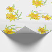 Daffodil Pan en Waterverf Patroon Cadeaupapier (Hoek)